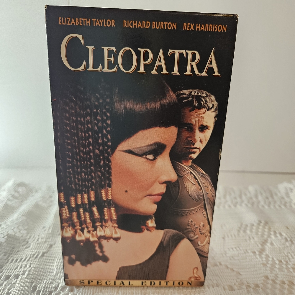 Cleopatra 1963 Color Classic Movie 2 VHS Tape Set Taylor Burton Special Edition